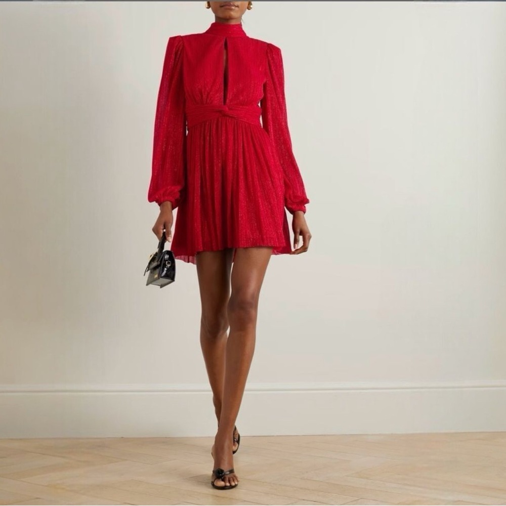 NWT Rebecca Vallance Samantha Plisse Mini Dress 2